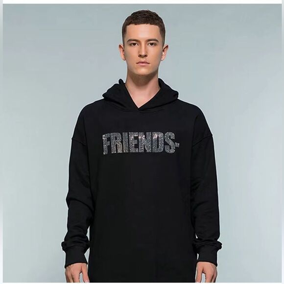 Vlone rhinestone men hoodie - Picture 1 of 7